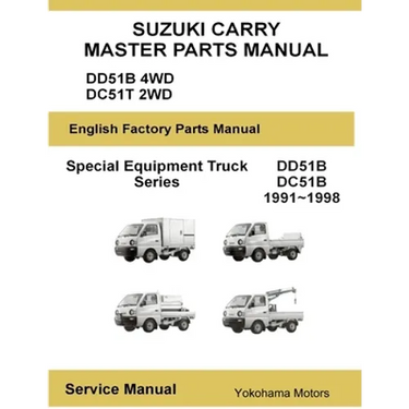 Suzuki Carry Truck Special Equipment Master Parts Manual DD51B DC51C