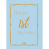 Happy 1st Birthday Guest Book (Hardcover): First birthday Guest book, party and birthday celebrations decor, memory book,1st birthday, baby shower, ha