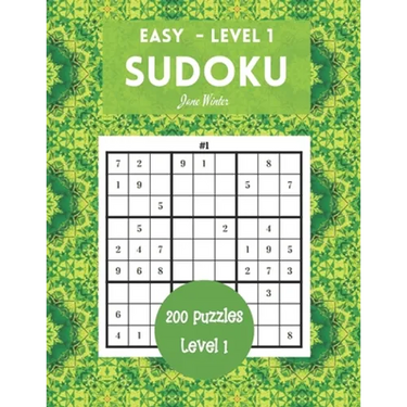 200 Sudoku Puzzles Easy Level 1: Brain Games For Adults, 9x9 Large Print (Sudoku For Adults)