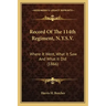 Record of the 114th Regiment, N.Y.S.V.: Where It Went, What It Saw and What It Did (1866)