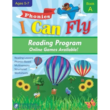 I Can Fly Reading Program with Online Games, Book A: Orton-Gillingham Based Reading Lessons for Young Students Who Struggle with Reading and May Have