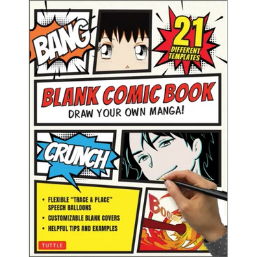 Blank Comic Book: Draw Your Own Manga! (84 Blank Pages of 21 Different Templates)