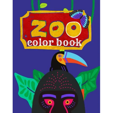 zoo color book: A Jumbo Children Coloring Book with 30 Large Pages .Animals Color and vocabulary. Boys and Girls, kids coloring books ages 3-6