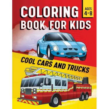 Coloring Book for Kids: Cool Cars & Trucks