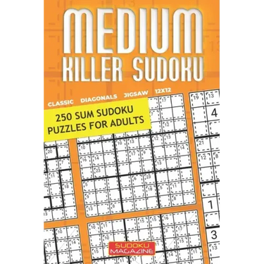 Medium Killer Sudoku: 250 Sum Sudoku Puzzles for Adults