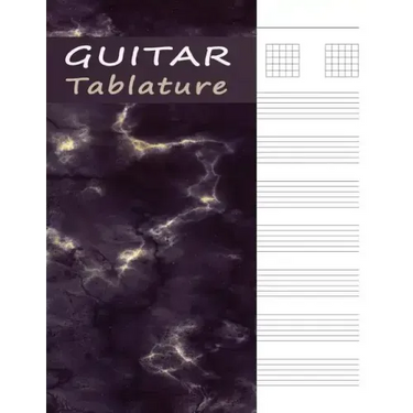 Guitar Tab Manuscript Book: Tablature Paper for Guitar Music & Songs - Purple Marble