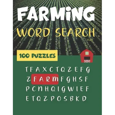Farming Word Search - 100 Puzzles (vol.1): Brain Games for adults and kids
