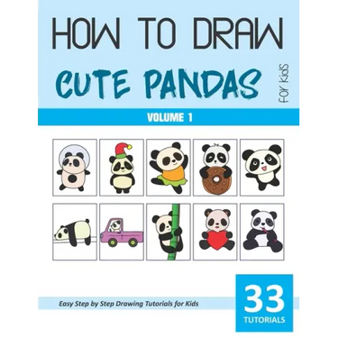 How to Draw Cute Pandas for Kids - Volume 1