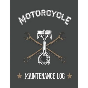 Piston and Wrench Motorcycle Maintenance Log
