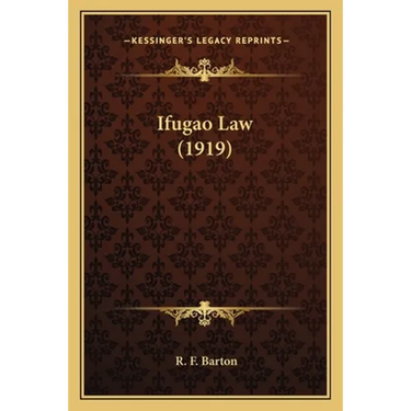 Ifugao Law (1919)
