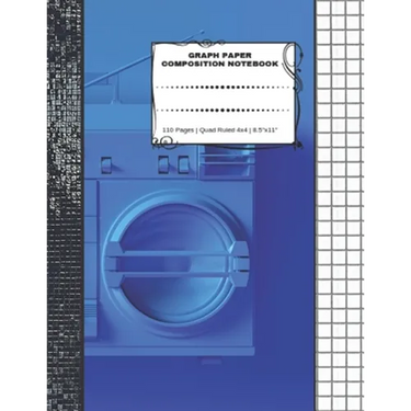 Graph Paper Composition Notebook: 110 Pages - Quad Ruled 4x4 - 8.5" x 11" Large Notebook with Grid Paper - Math Notebook For Students
