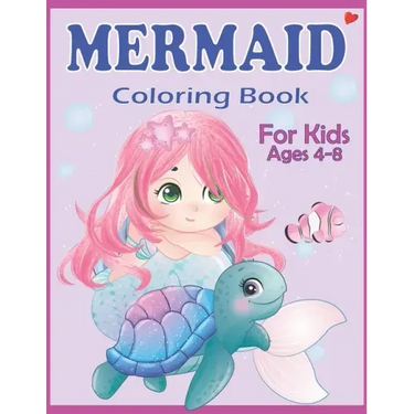 Mermaid Coloring Book for Kids Ages 4-8: Easy and Cute Mermaids Underwater Illustrations for girls and boys ready to color