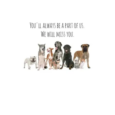 You'll always be a part of us. We will miss you.: Perfect goodbye gift for coworker that is leaving / going away gift for your co worker, boss, manage