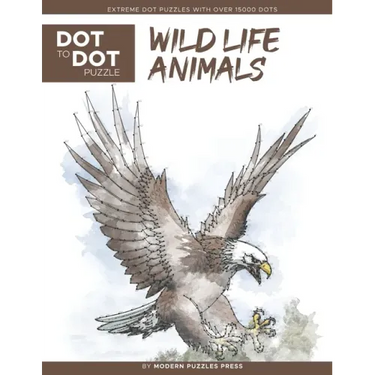 Wildlife Animals - Dot to Dot Puzzle (Extreme Dot Puzzles with over 15000 dots): Extreme Dot to Dot Books for Adults - Challenges to complete and colo