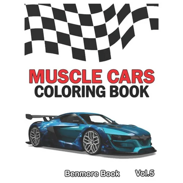 Muscle Cars: Coloring books, Classic Cars, Trucks, Planes Motorcycle and Bike (Dover History Coloring Book) (Volume 5)