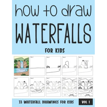 How to Draw Waterfalls for Kids