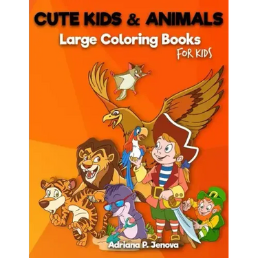 Cute Kids & Animals: Large coloring books for kids: Ocean Kids Coloring Book Ages 2-4, 4-8, Boys, Girls, Fun Early Learning, Relaxation, Wo