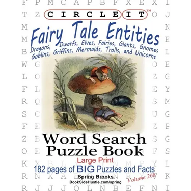 Circle It, Fairy Tale Entities, Word Search, Puzzle Book