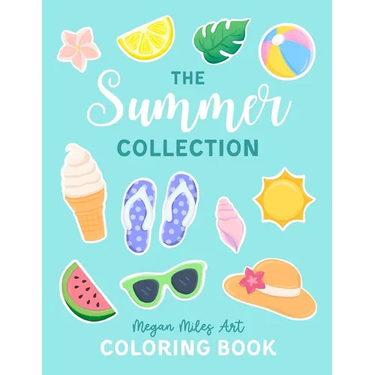 The Summer Collection Coloring Book: Collage-Style Designs for Adults and Kids