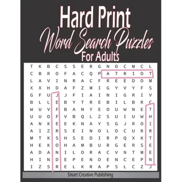 Hard Print Word Search Puzzles For Adults: hardest themed Puzzles to solve for Adults & Seniors and all other Puzzle Fans-8.5 x 11 inch