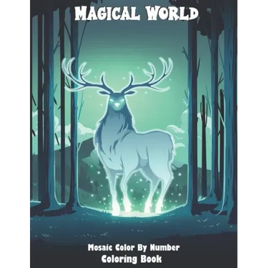 Magical World Mosaic Color By Number Coloring Book: Stress Relieving Color By Number Designs Mermaids, Fairies, Vampires, Dragons, Paisley Patterns An
