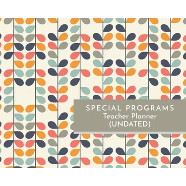 Special Programs Teacher Planner