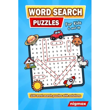 Word Search for Kids Age 6 and up: 100 Word Search Puzzles (Search and Find) with a Variety of Topics - 5 Levels of Difficulty - With Solutions - nigm