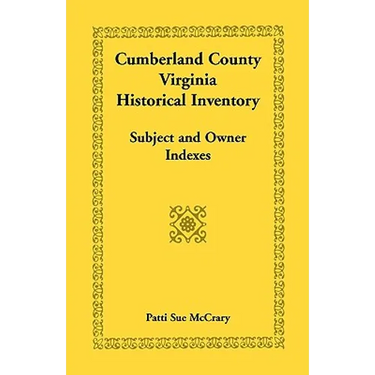 Cumberland County, Virginia Historical Inventory, Subject and Owner Indexes