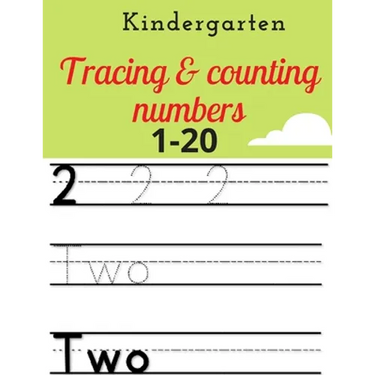 kindergarten tracing & counting numbers: 1-20