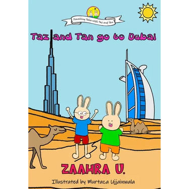 Taz and Tan go to Dubai: Rabbits go on a Adventure. Travel, explore and learn new things. Knowledge and Trivia Quiz.
