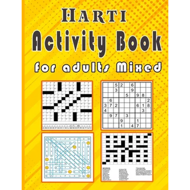 Harti Activity book for adults Mixed: Puzzle book mixed ! Soduko, word search, CodeWord and word Fill In / 8,5"x11" 112 pages