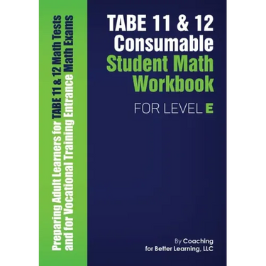 TABE 11 and 12 Consumable Student Math Workbook for Level E