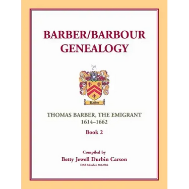 Barber/Barbour Genealogy: Thomas Barber, The Immigrant 1614-1662