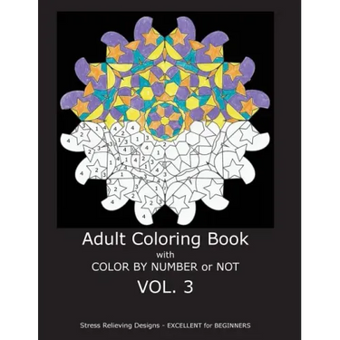 Adult Coloring Book With Color By Number or Not