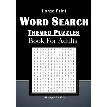 Large Print Word Search Themed Puzzles Book For Adults: Brain Games With 101 Word Search Themed Puzzles Book For Adults/Seniors: 129 pages and 7 x 10
