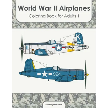 World War II Airplanes Coloring Book for Adults 1