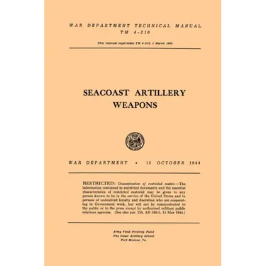 Seacoast Artillery Weapons