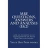MBE Questions, Answers and Analysis (1&2): 90% of students in 50 states depend on Value Bar Prep law books!