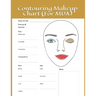 Contouring Makeup Chart: Paper Chart for Makeup Artist