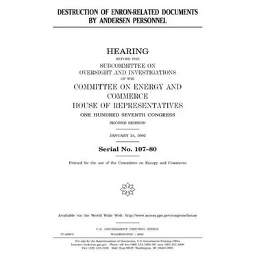 Destruction of Enron-related documents by Andersen personnel