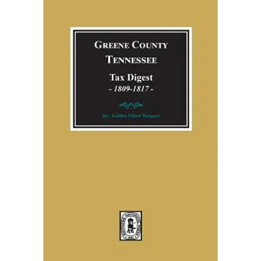 Greene County, Tennessee Tax Digests, 1809-1817.