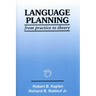 Language Planning: From Practice to Theory