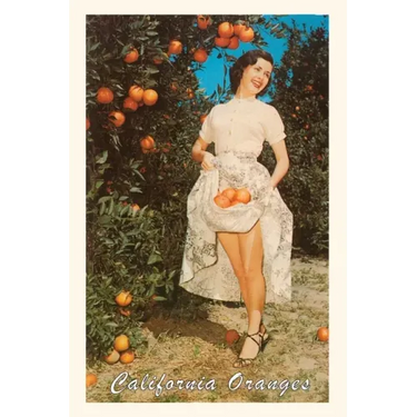 The Vintage Journal Woman with Oranges in Skirt, California