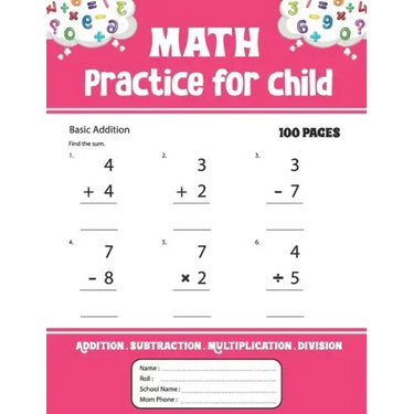 Math Practice for child: Addition Subtraction Multiplication Division math practice