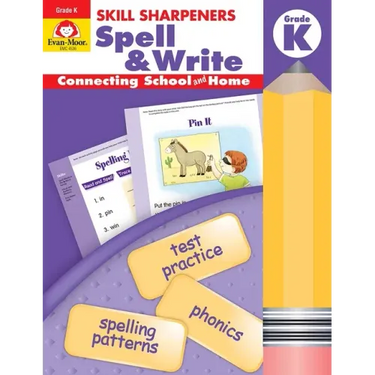 Skill Sharpeners: Spell & Write, Kindergarten Workbook