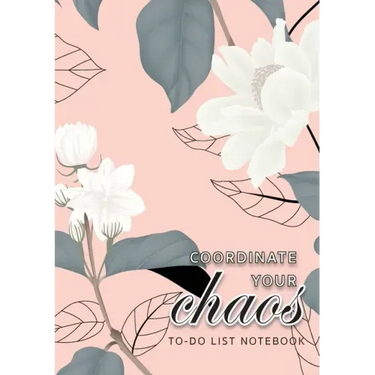 Coordinate Your Chaos To-Do List Notebook: 120 Pages Lined Undated To-Do List Organizer with Priority Lists (Medium A5 - 5.83X8.27 - Jasmine Flowers w