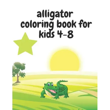 alligator coloring book for kids 4-8: Learn Fun Facts, Practice Handwriting and Color Hand Drawn Illustrations...