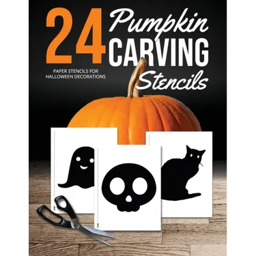 Pumpkin Carving Stencils: 24 Paper Stencils for Halloween Decorations