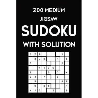 200 Medium Jigsaw Sudoku With Solution: 9x9, Puzzle Book, 2 puzzles per page