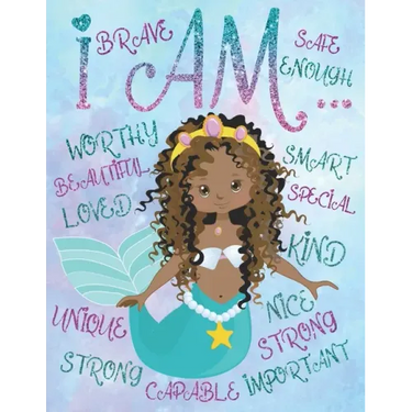 I Am: African American Coloring Book For Girls: With Positive Affirmations Self-Esteem Coloring Book For Little Black and Br